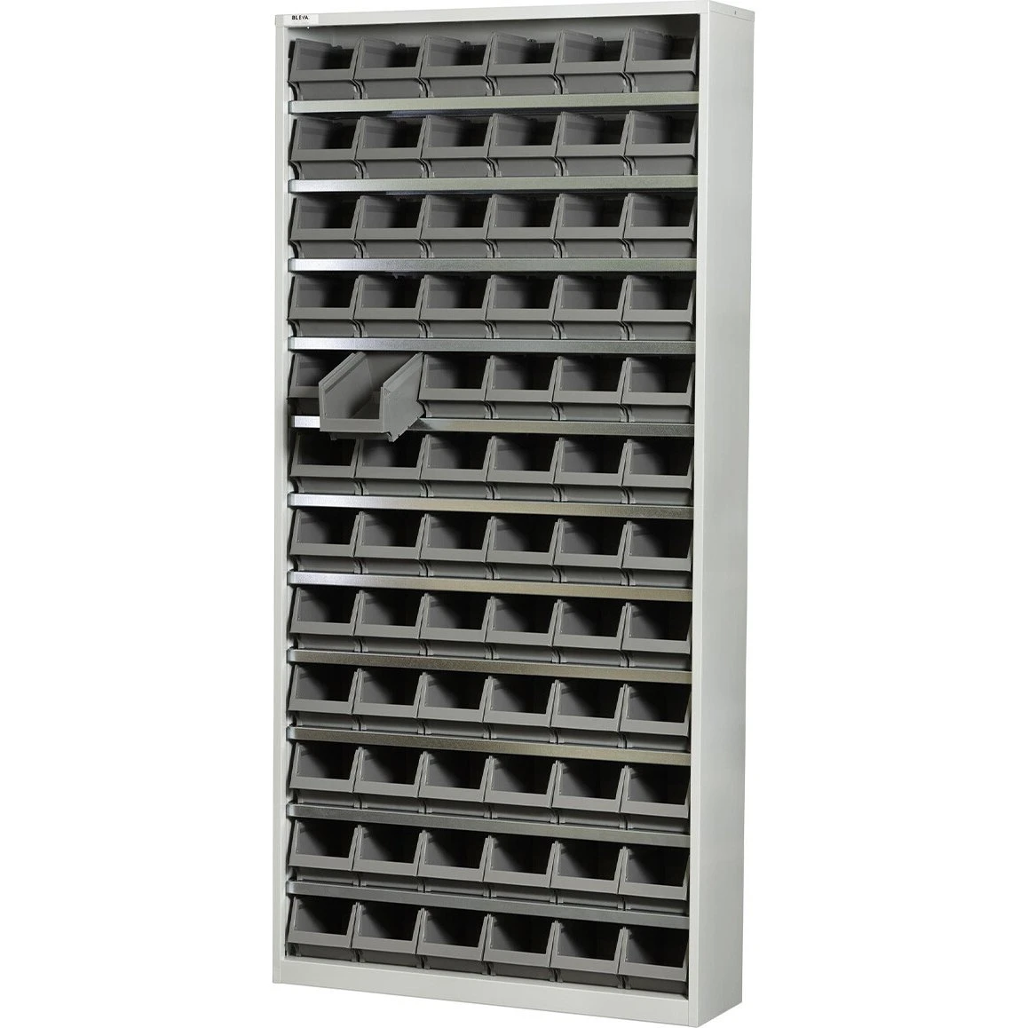 Bleva Bakkeskab m/72 grå plukkekasser 2000x950x250 mm