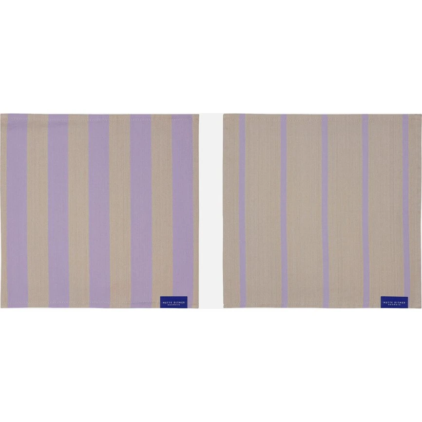 Mette Ditmer STRIPES Karklud 2-pak - Lyslilla 33x33 cm
