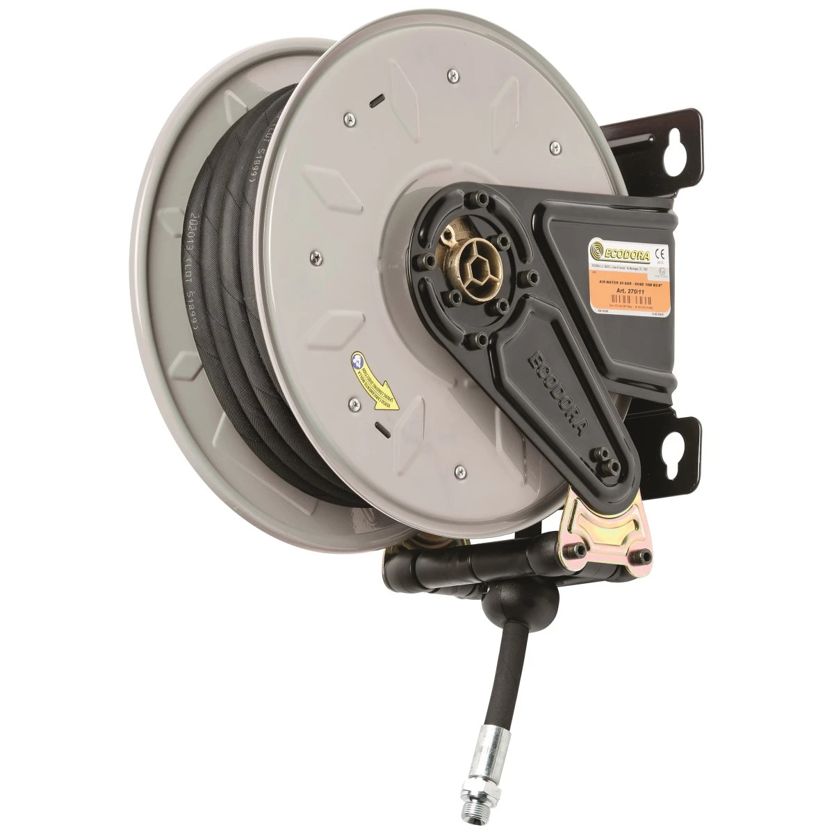 Ecodora Aut. slangeopruller luft/vand 20bar 3/8" x 10m