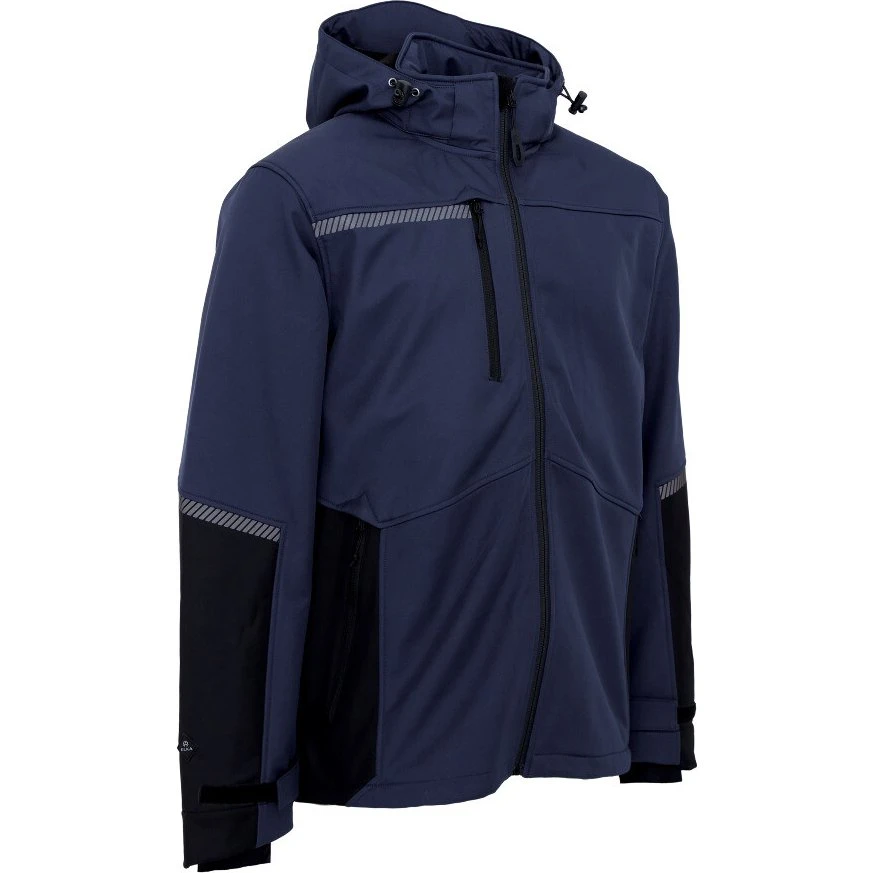 Elka Working Xtreme Recycled Softshell jakke - Navy/Sort - 2XL
