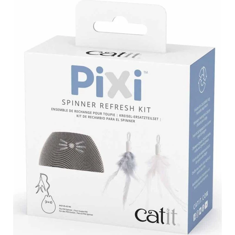 Catit PIXI Spinner Refresh Kit – Reservedele (sølv + 2 pels)