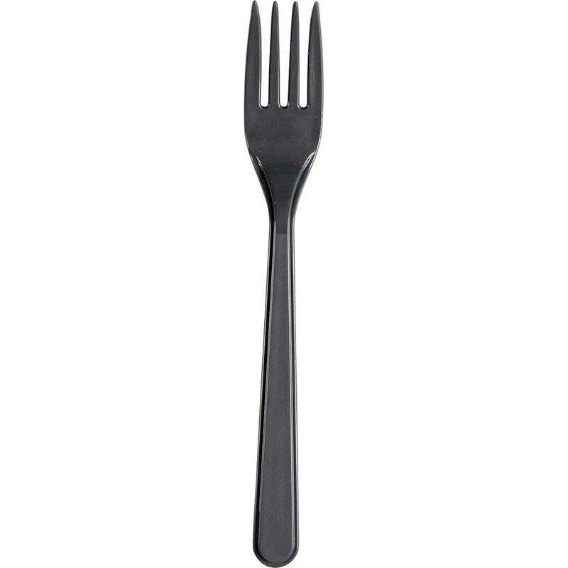 Gaffel plastik flergangs 17,8cm, koksgrå 50stk