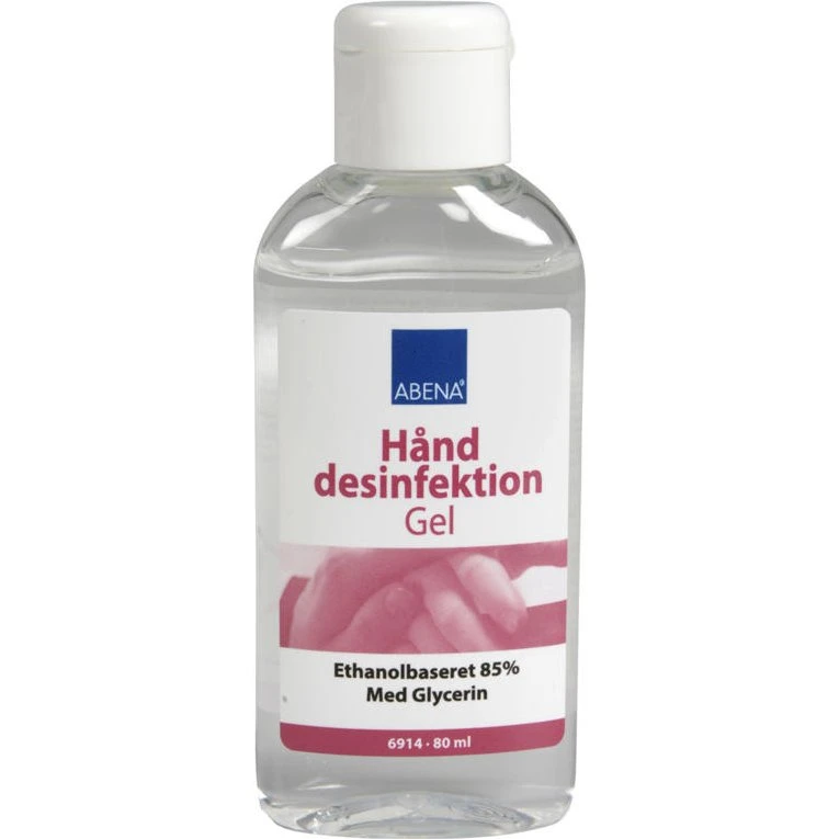 Abena Hånddesinfektion Gel 85% 80 ml med Klaplåg