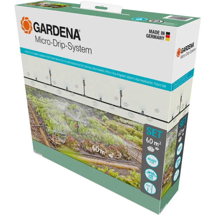 Gardena Micro-Drip-system sæt 60 m² til grøntsager og blomster