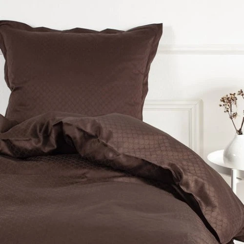Arctic Opal Mocca Jacquard Sengetøj 140x220 - Allergivenligt