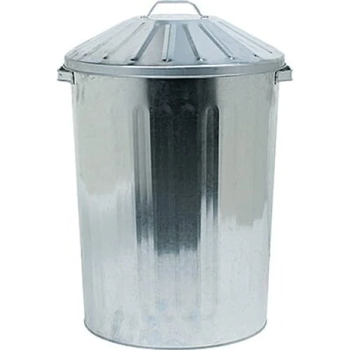 Ryom Opbevaringstønde m/låg i galvaniseret stål - 90 Liter