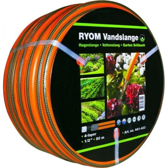 Ryom Vandslange Orange 1/2" 4-lag 50M