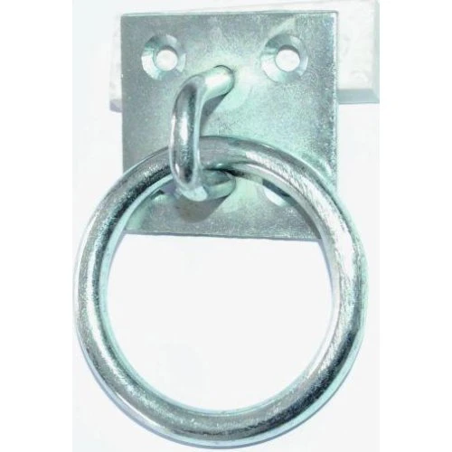 Vægbeslag med ring 50x50 mm - 6 mm tykkelse