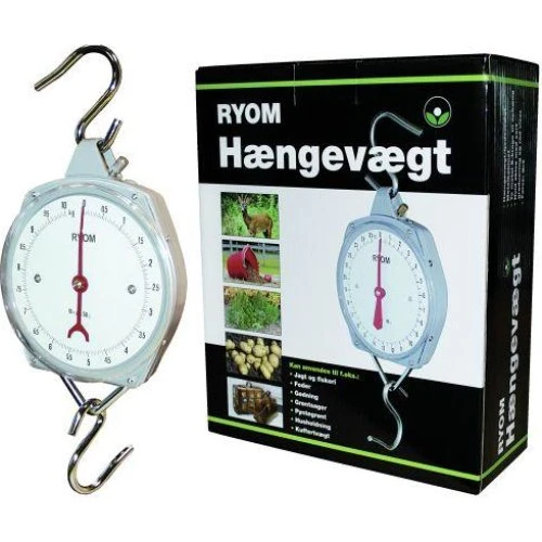 Ryom Fodervægt 10 kg - Præcis hængevægt med metalkabinet