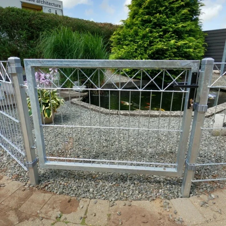 Liseleje Havelåge til panelhegn 75x100 cm, galvaniseret, X-dekor