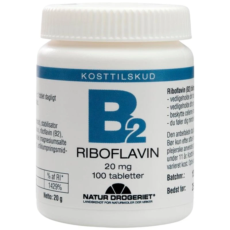 Natur Drogeriet ND B2 Mega Vitamin 20 mg - 100 tab
