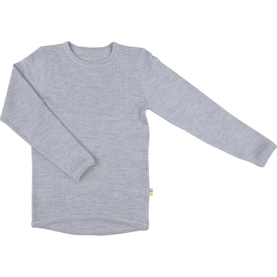Joha Top Langærmet Basic - Grå Melange - 120 Merino Uld