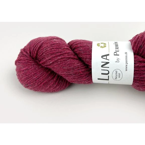 Luna by Permin Garn - Hindbær - 100% Genanvendt Uld - 50g