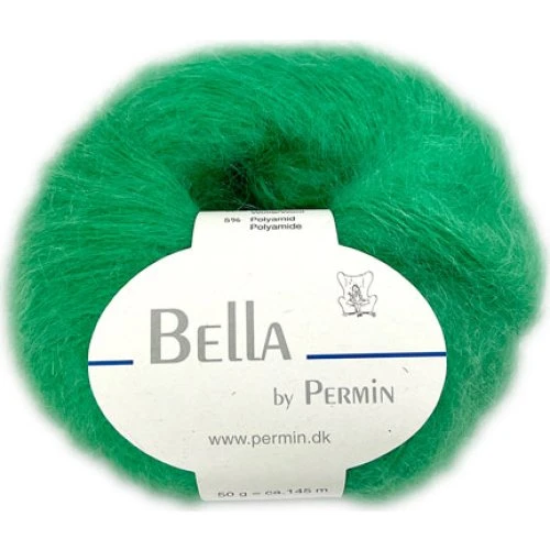 Permin Bella Mohair garn - Sportsgrøn - 50g