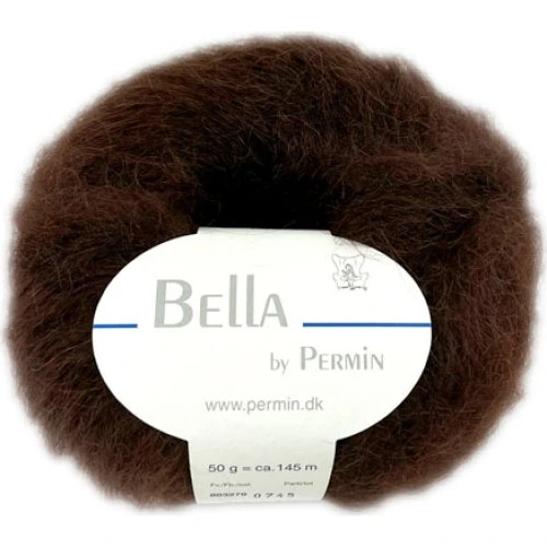Bella Permin Mohairgarn - Brun - 50g