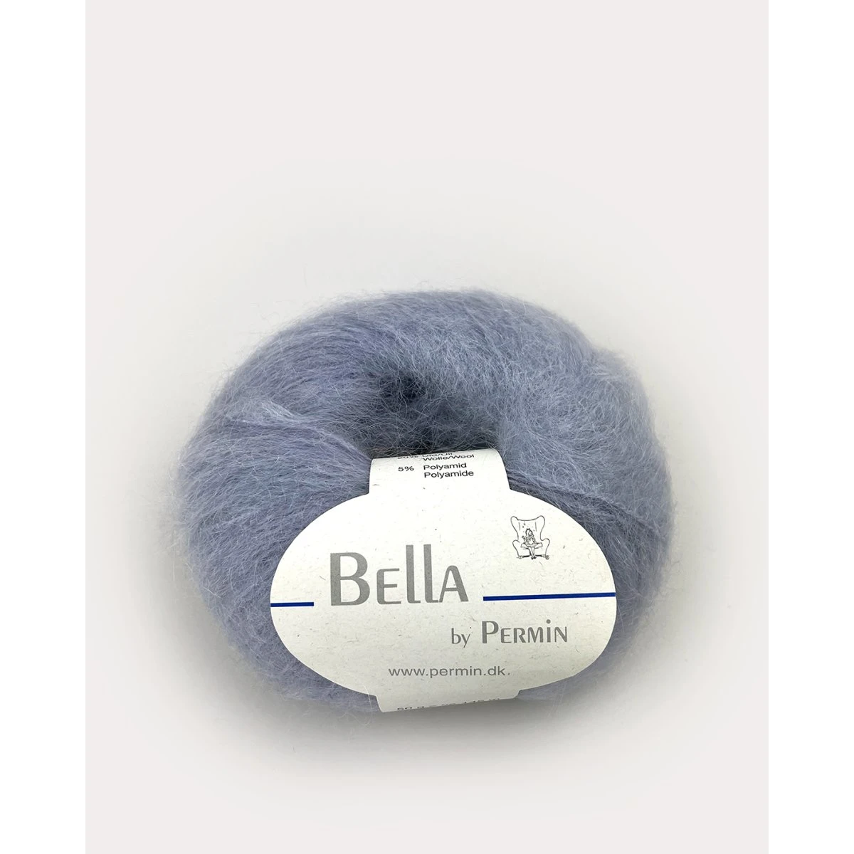 Bella Permin Mohairgarn - Lysegrå - 50g