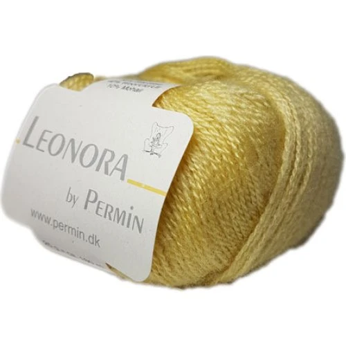 Permin Leonora 880401 Lys Gul - Luksusgarn med silke og mohair