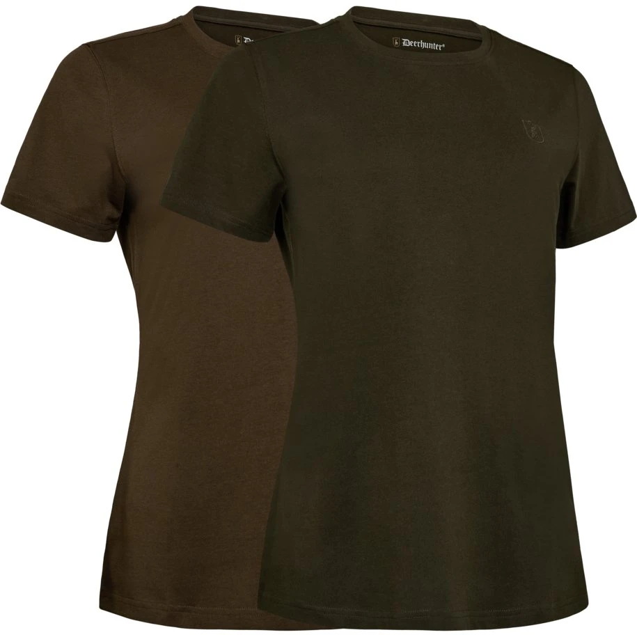 Deerhunter Lady 2-pak T-shirts - 42 - Fallen Leaf/Timber