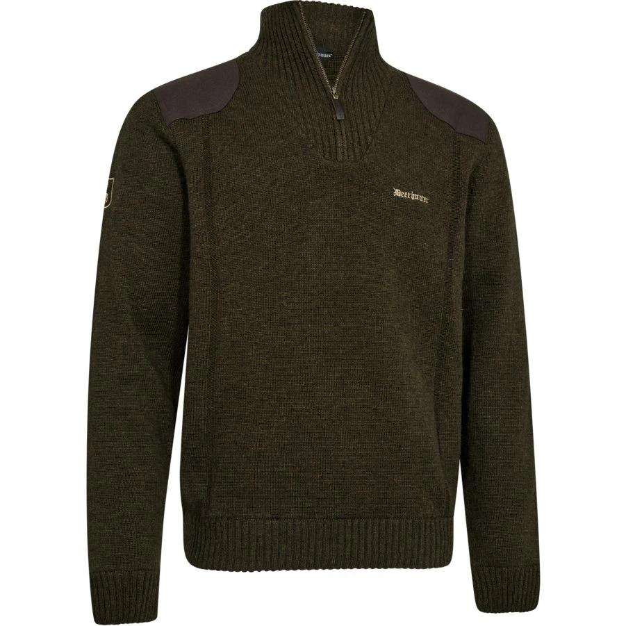 Deerhunter Finley ½-zip Strik Herre - Woodland Melange - XXXL