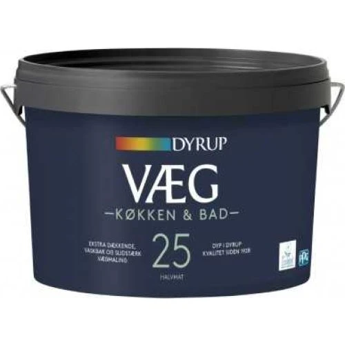 Dyrup Væg 25 Køkken & Bad Hvid 2,25L