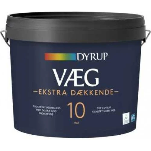 Dyrup Væg Ekstra Dækkende Gl. 10 Hvid 9 L