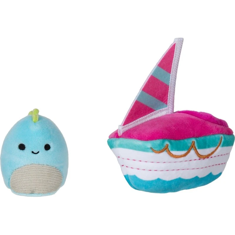 Squishville Vehicle S5 – Båd med Riff (mini Squishmallow)
