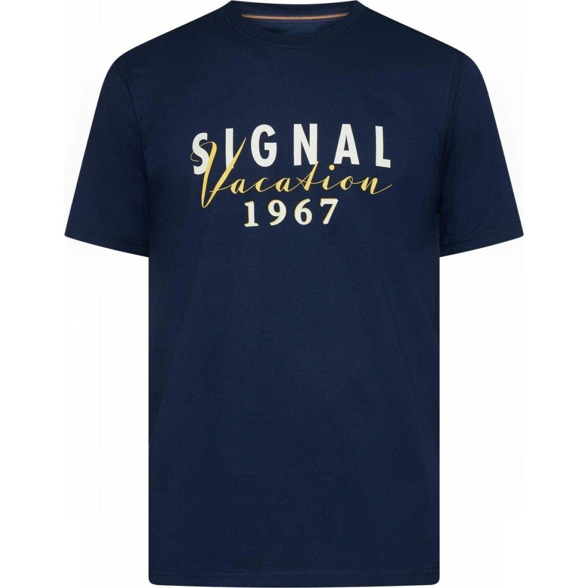 Signal FinnSi Blå T-shirt med logoprint