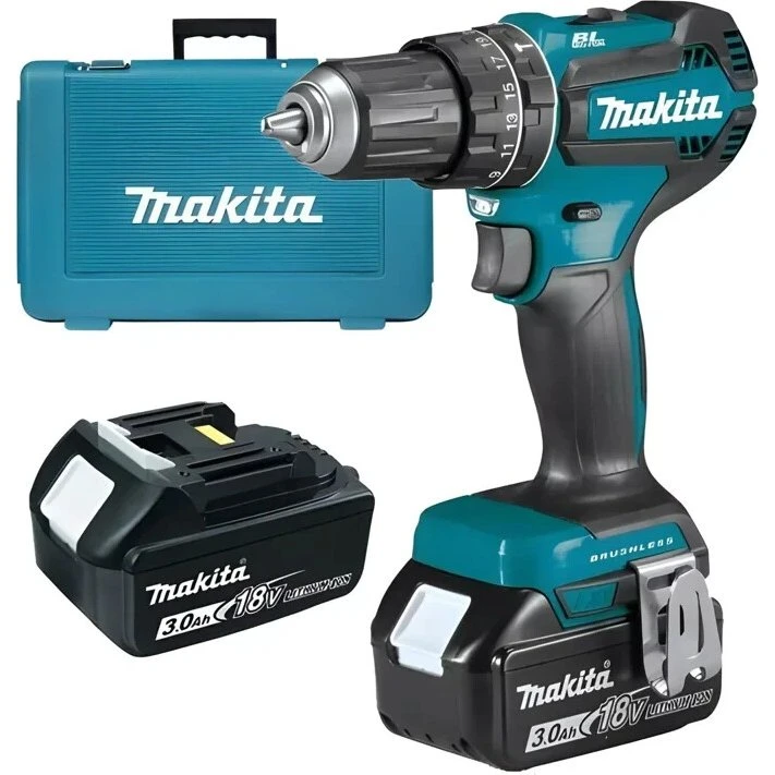 Makita DHP485RFE 18V slagboremaskine 2x3Ah (kulfri)