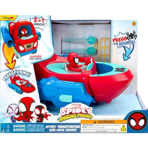 Spidey Transforming Web-Wave Cruiser 2-i-1