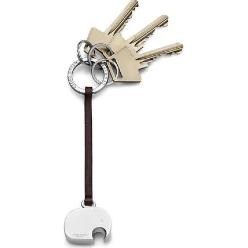Georg Jensen Nøllephant nøglering med læderrem