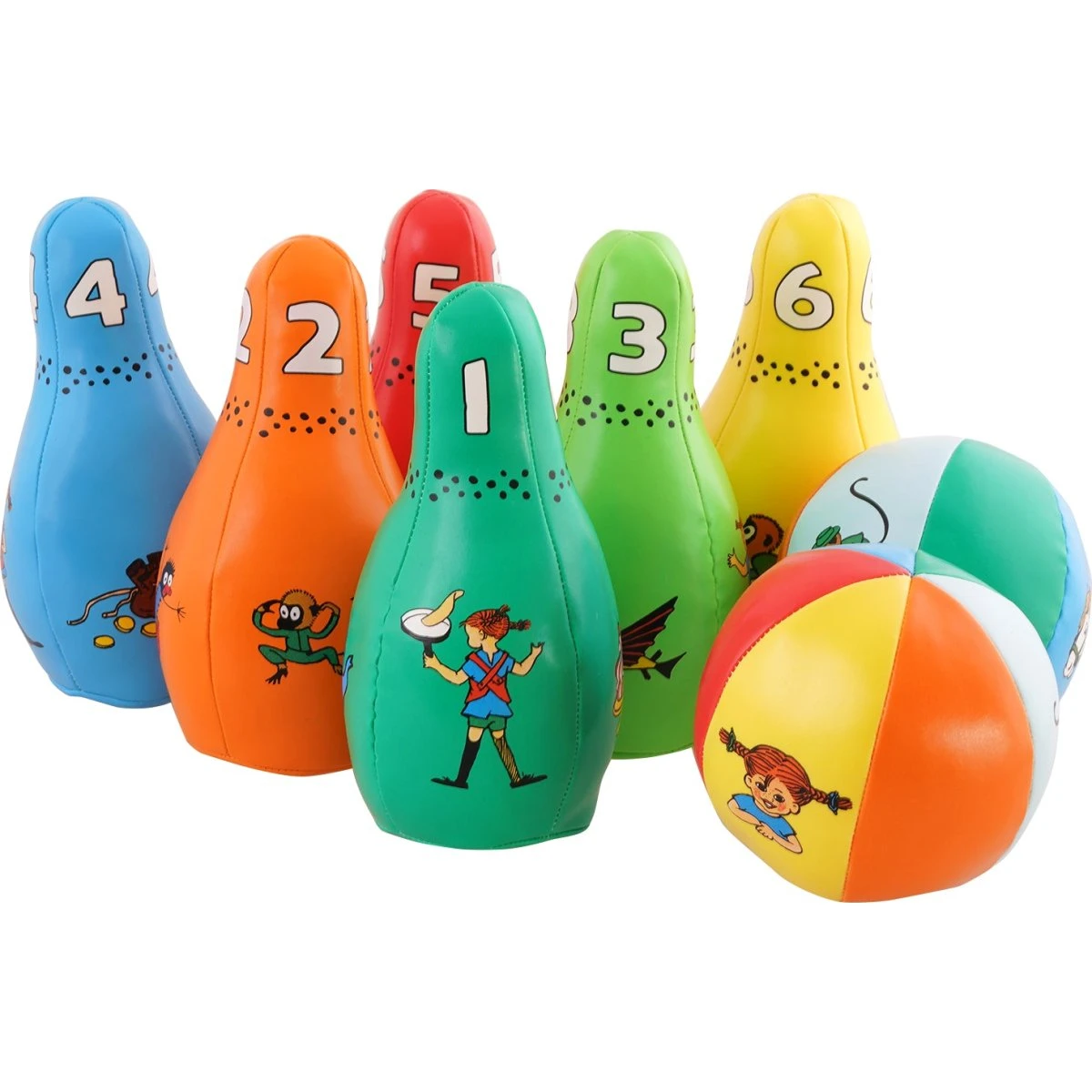 Barbo Toys Pippi Langstrømpe Soft Bowling Set