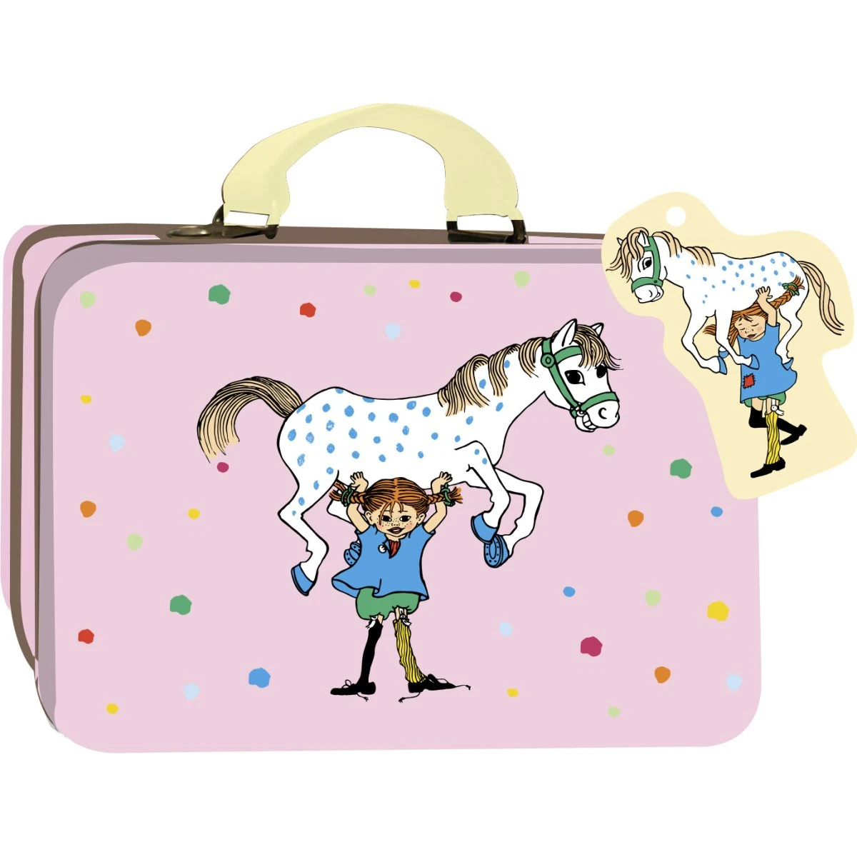 Barbo Toys Astrid Lindgren Pippi - Lille Tin Kuffert - Pink