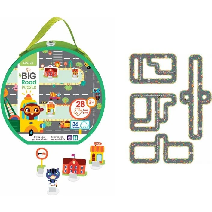 Mit Store Vejpuslespil med Figurer fra Barbo Toys