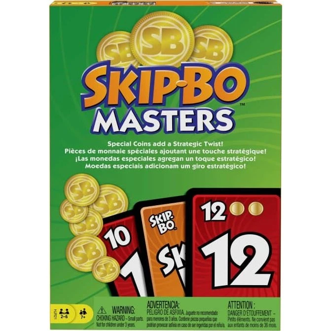 Mattel Skip-Bo Masters – Strategisk kortspil til familier