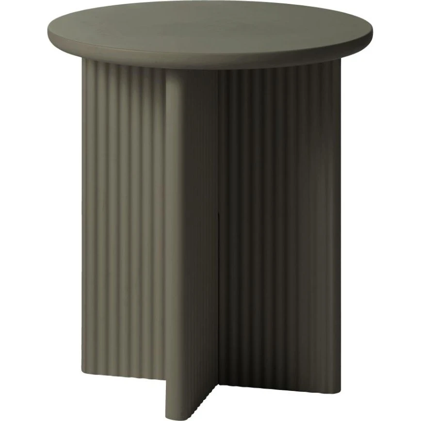 Håum City Sidebord Ø50 - Grå/Olivengrøn - 55 cm