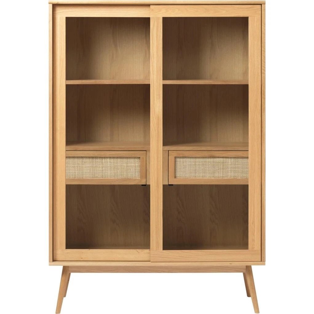Barrali Vitrineskab i Natur Eg - 160x110x40 cm - Nordisk Design