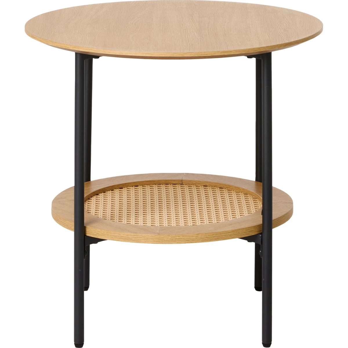 Nordique Design Pensacola Sidebord Ø50 x H50 cm Natur/Sort