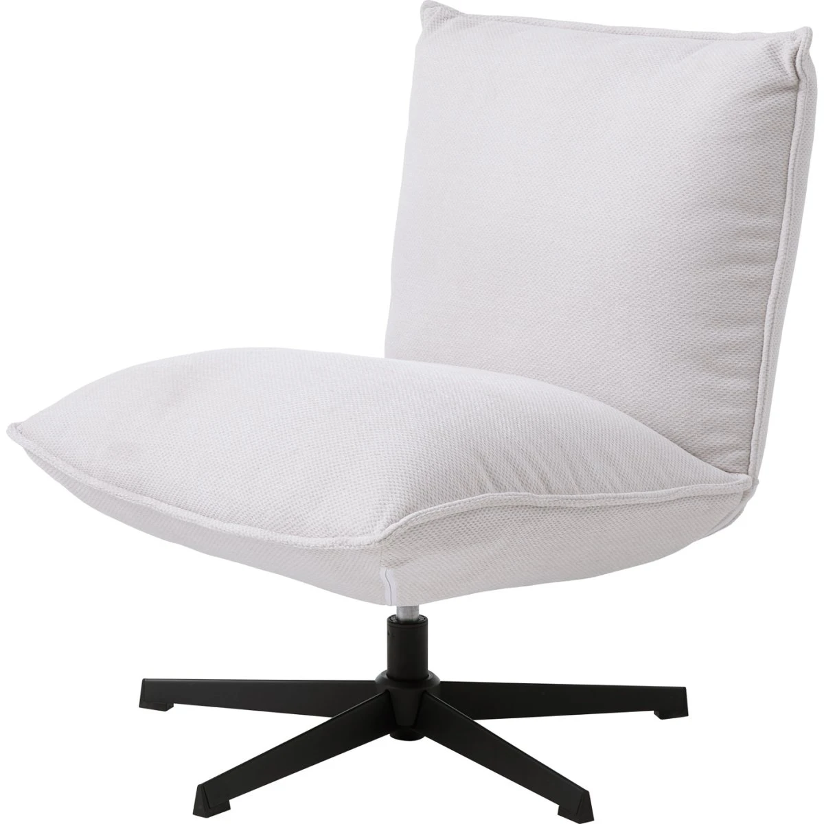 Nordique Design Fraser Loungestol - Offwhite Chenille - Sort stel