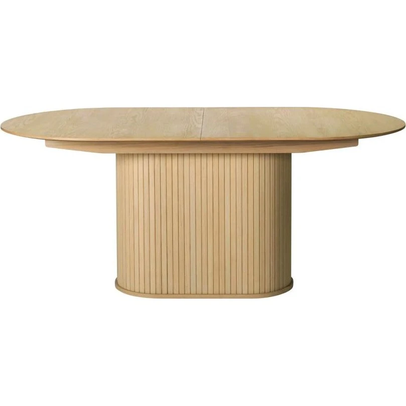 Nola Ovalt Spisebord i Natur Eg, 95x180-230 cm, Udvideligt