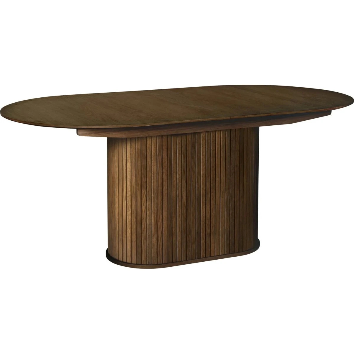 Nordique Design Nola Ovalt Spisebord i Røget Eg, 180-230 x 95 cm