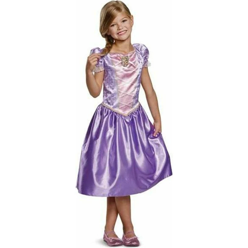 Disney Princess Rapunzel kostume til børn 7-8 år – lilla