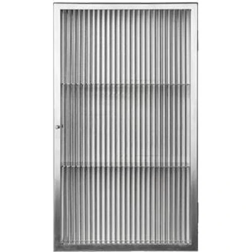 Ferm Living Haze Vægskab - Riflet Glas & Rustfrit Stål
