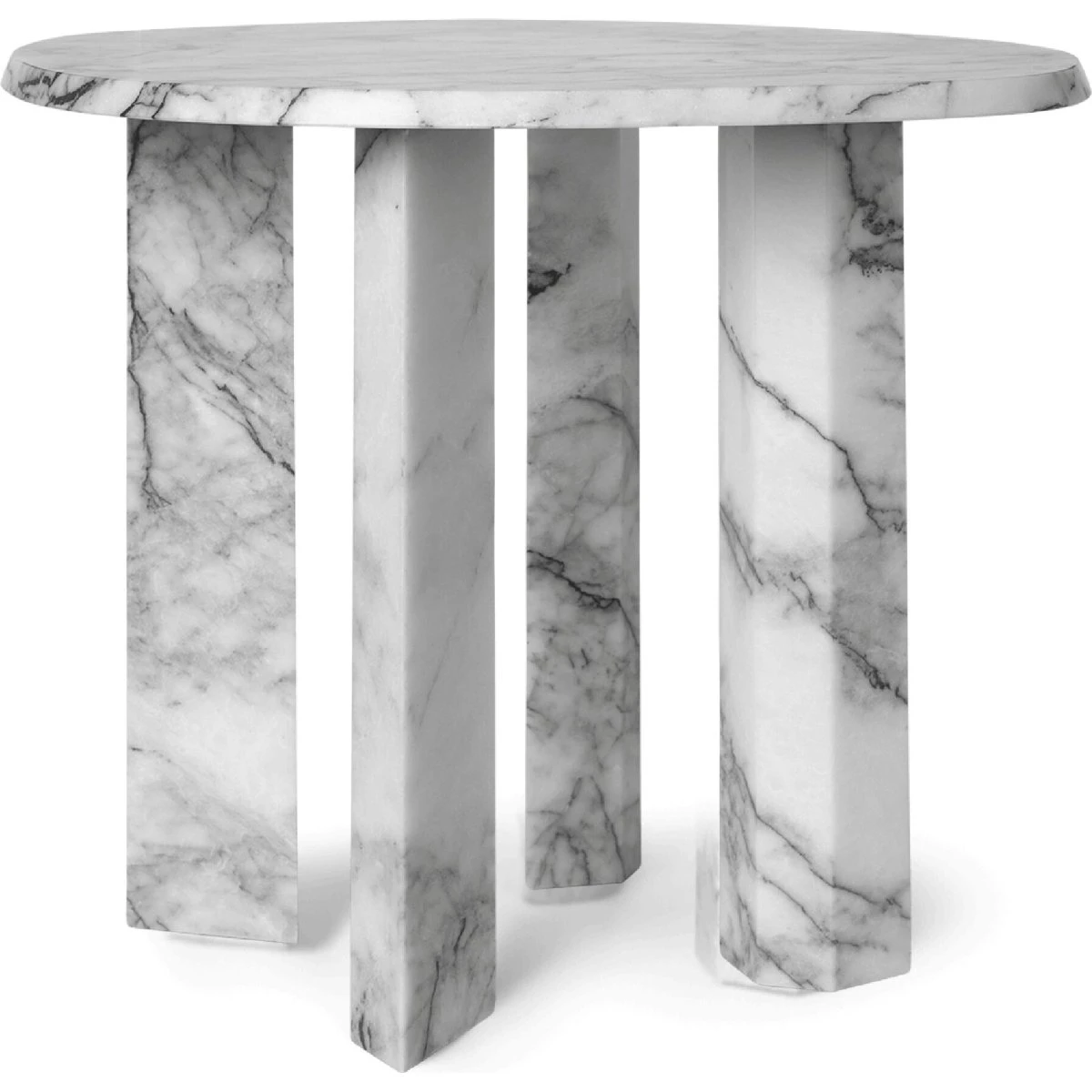 Ferm Living Taula Sidebord - Hvid/Kul - Ø54,4 cm