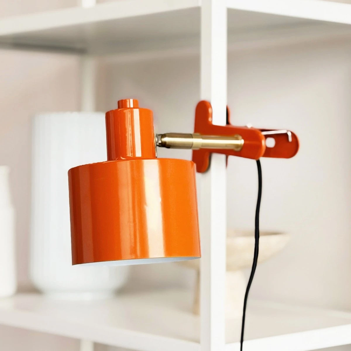 Dyberg Larsen Ocean klemmelampe, orange, E14, metal