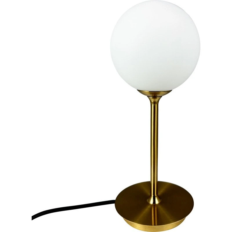 Dyberg Larsen Sia bordlampe med messingbase og opalglas
