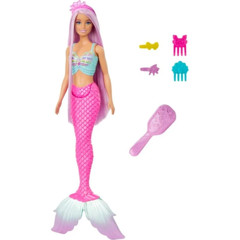 Barbie Touch of Magic - Havfrue med langt pink hår