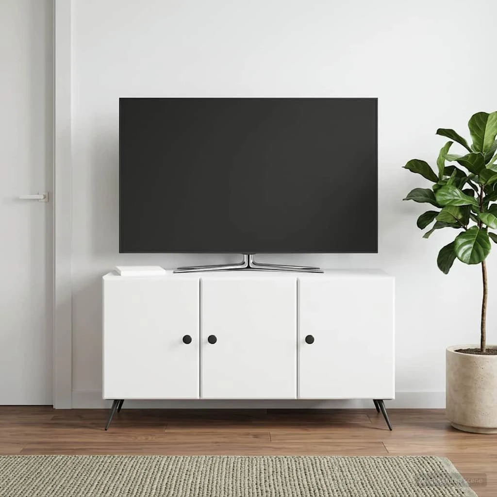 vidaXL TV-skab Hvid 99 x 34,5 x 50 cm i konstrueret træ