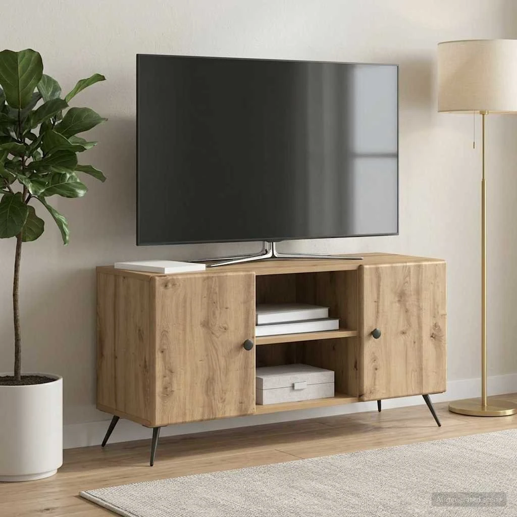 vidaXL TV-skab i Artisan-eg, 102 x 34,5 x 50 cm