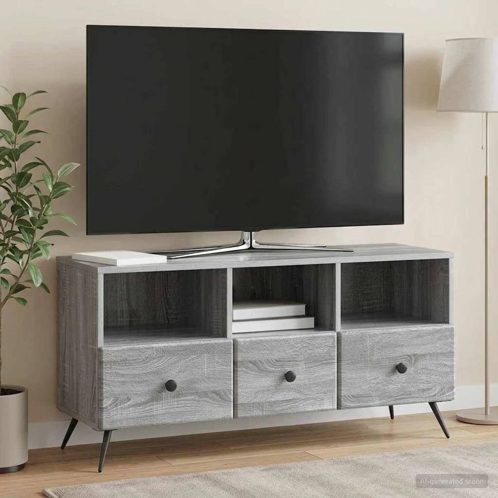 vidaXL TV-skab i grå sonoma-eg - 102 x 34,5 x 50 cm