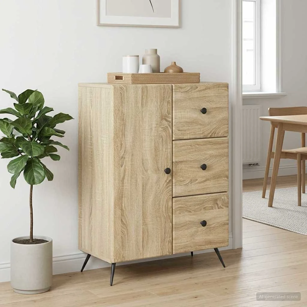 vidaXL Sideboard Sonoma-eg 66 x 34,5 x 90 cm